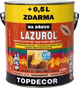 LAZUROL TOPDECOR S1035 T23 TEAK 2,5L+0,5L ZDARMA
