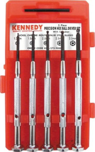 5-PCE 1.3-3.0mm BALL HEXAGON SCREWDRIVER SET